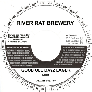 River Rat Brewery Good Ole Dayz Lager