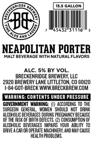 Breckenridge Brewery, LLC Neapolitan Porter