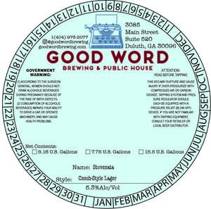 Good Word Brewing Stovezata