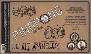 The Ale Apothecary Pingpong Table Beer March 2023