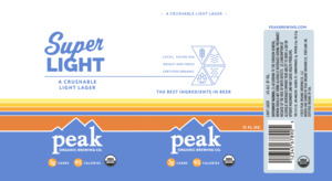 Peak Organic Brewing Co. Super Light March 2023