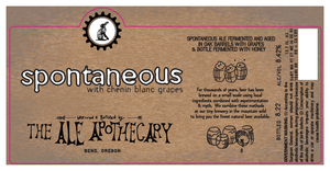 The Ale Apothecary Spontaneous With Chenin Blanc Grapes April 2023