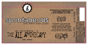 The Ale Apothecary Spontaneous With Chenin Blanc Grapes