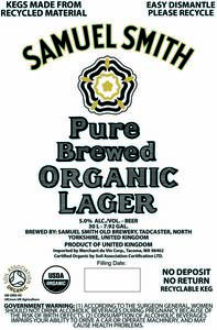 Samuel Smith Pure Brewed Organic Lager March 2023