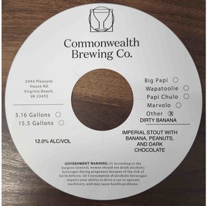 Commonwealth Brewing Co Dirty Banana