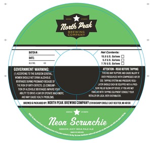 North Peak Brewing Company Neon Scrunchie