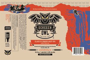 Screech Owl Brewing Class Iv Zinger Hazy IPA