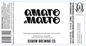 Oxbow Brewning Co. Amaro Di Malto April 2023