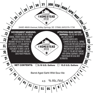 A Homestead Brew Barrel Aged Sahti Wild Sour Ale March 2023