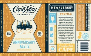 Cape May Brewing Co Anniversary Ale 12 March 2023