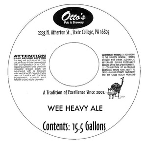 Otto's Pub And Brewery Wee Heavy Ale March 2023
