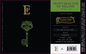 Elder Pine Brewing & Blending Co Cryptanalysis Of Nelson