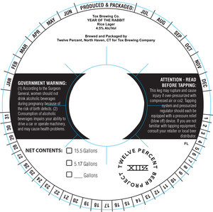 Tox Brewing Co. Year Of The Rabbit