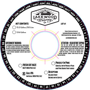 Lakewood Brewing Company Cali IPA