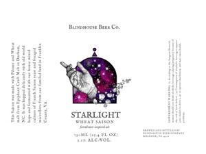 Blindhouse Beer Co. Starlight Wheat Saison Farmhouse-inspired Ale