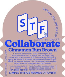 Simple Things Fermentation Collaborate Cinnamon Bun Brown