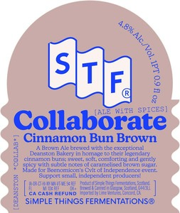 Simple Things Fermentation Collaborate Cinnamon Bun Brown