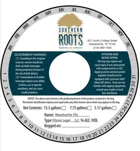 Southern Roots Brewing Company - Waxahachie Waxahachie Pils