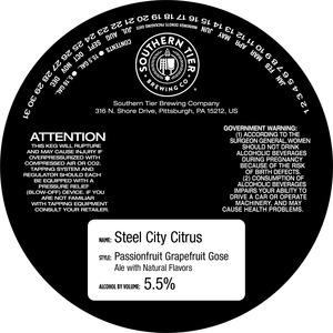 Southern Tier Brewing Company Steel City Citrus