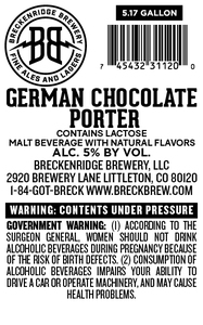 Breckenridge Brewery, LLC German Chocolate Porter