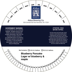 Aldus Brewing Co. Blueberry Pancake April 2023