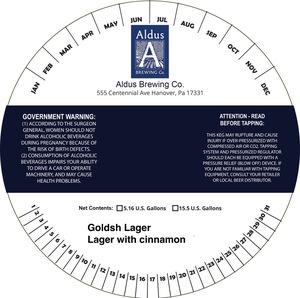 Aldus Brewing Co. Goldsh Lager April 2023