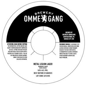 Ommegang Metal Legion Lager