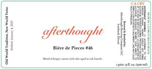 Afterthought Brewing Company BiÈre De Pieces #46 April 2023