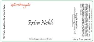 Afterthought Brewing Company Extra Noble