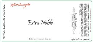 Afterthought Brewing Company Extra Noble April 2023