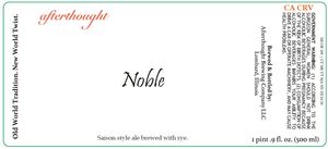 Afterthought Brewing Company Noble April 2023