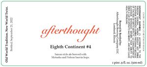 Afterthought Brewing Company Eighth Continent #4