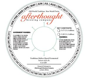 Afterthought Brewing Company Tradition: Rafters Barrel Fermented