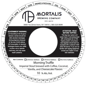 Mortalis Brewing Company Morning Truffle