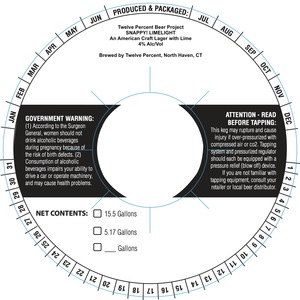 Twelve Percent Beer Project Snappy! Limelight