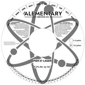 The Alementary Brewing Co. Pier 57 Lager April 2023