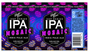 Rahr & Sons Brewing Co. Mosaic India Pale Ale