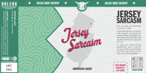 Bolero Snort Brewery Jersey Sarcasm April 2023