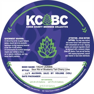 Kings County Brewers Collective Yacht Zombie April 2023