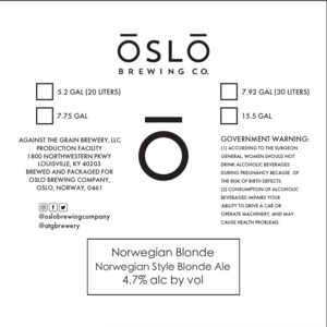 Oslo Brewing Co. Norwegian Blonde