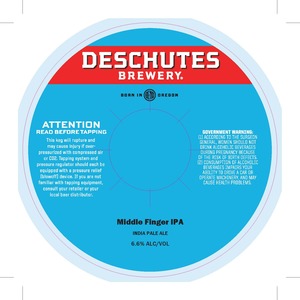 Deschutes Brewery Middle Finger IPA