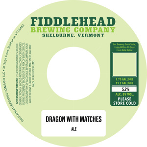 Fiddlehead Brewing Company Dragon With Matches