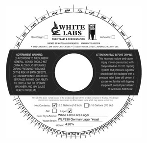 White Labs Rice Lager Wlp830 German Lager Yeast