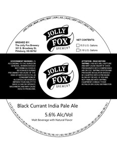 Jolly Fox Brewery Black Currant India Pale Ale