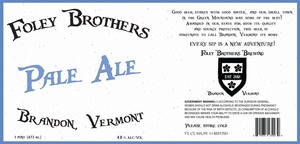 Foley Brothers Pale Ale April 2023