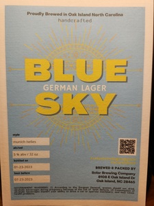 Blue Sky German Lager April 2023