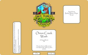 Rice Family Brewing Onion Creek Wash A Hoppy Blonde Ale