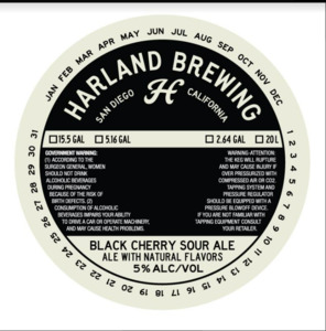 Harland Brewing Black Cherry Sour Ale April 2023