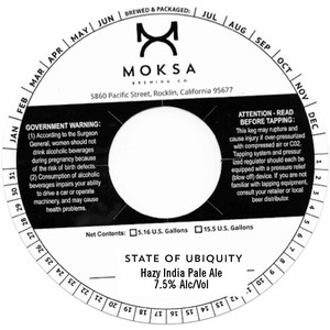 State Of Ubiquity Hazy India Pale Ale April 2023