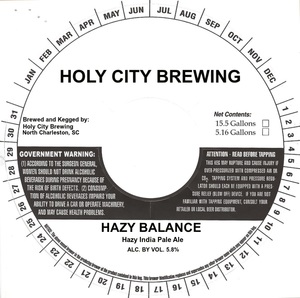 Holy City Brewing Hazy Balance